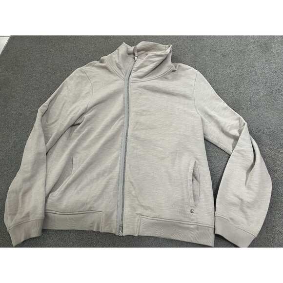 All Saints Off-White Zip Up Sweater - Picture 2 of 7